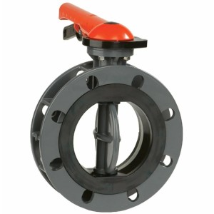 Затвор дисковый ПВХ Butterfly Valve Ду150 Ру10 межфланцевый в Туле